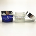 50g colored frosted triangle shape cream glass cosmetic jar with lid